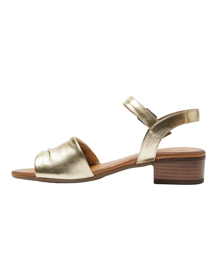 Maisy Sandals in Soft Gold Leather