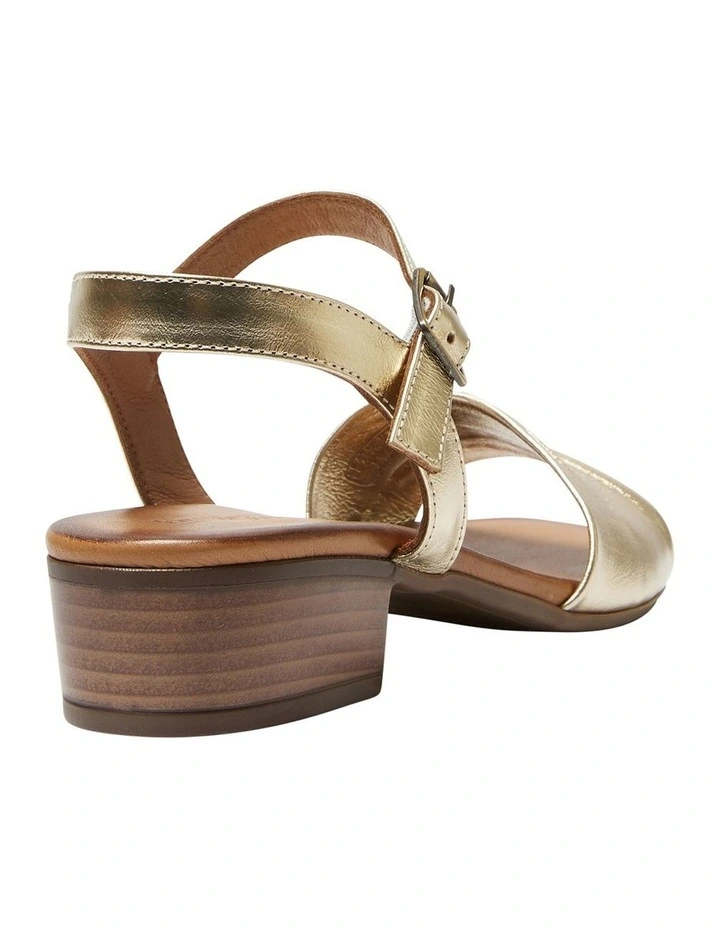 Maisy Sandals in Soft Gold Leather