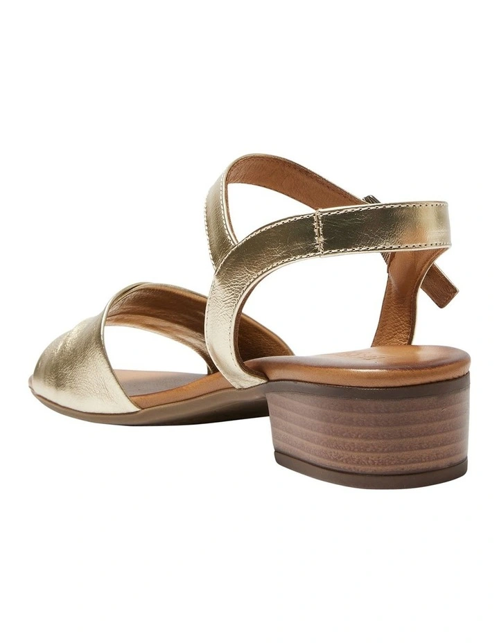 Maisy Sandals in Soft Gold Leather