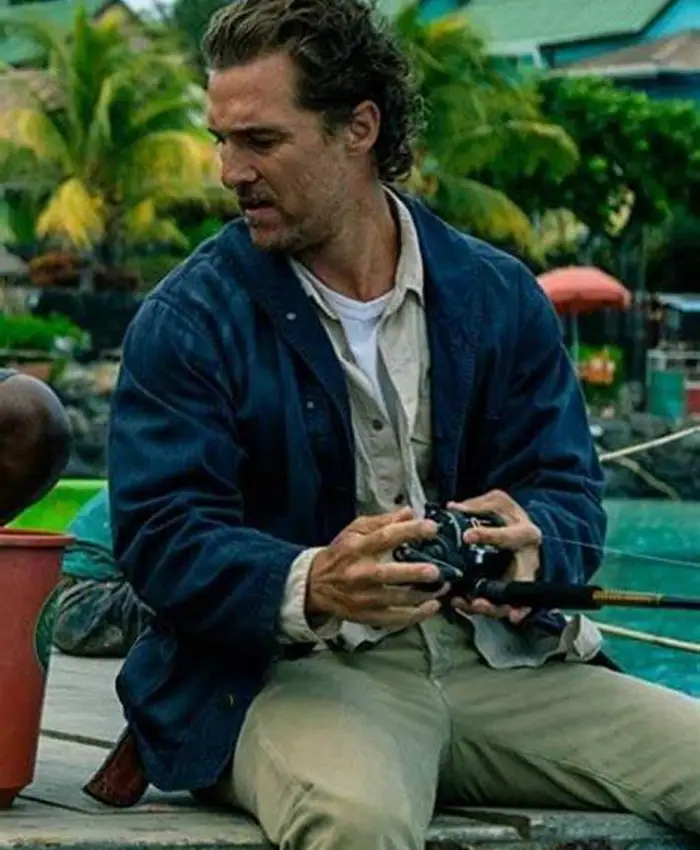 Matthew McConaughey Serenity Blue Cotton Jacket - William Jacket