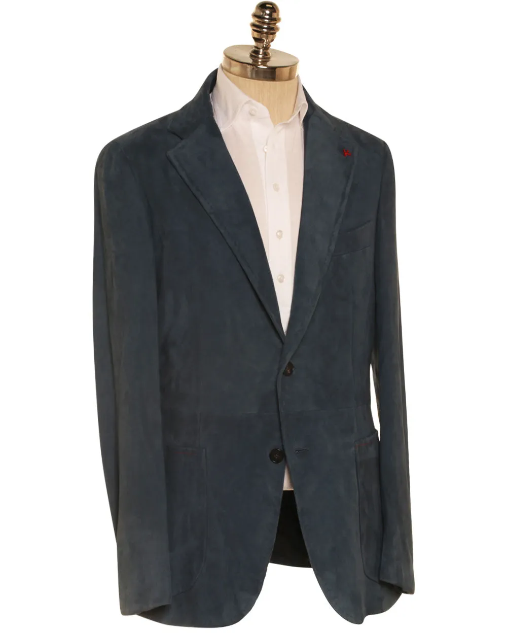 Medium Blue Suede Sportcoat