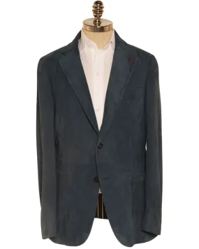 Medium Blue Suede Sportcoat