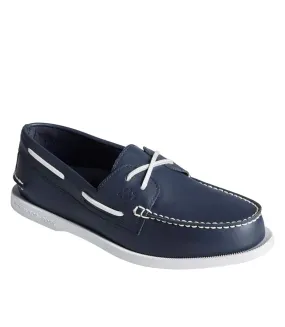 Mens authentic original 2-eye leather boat shoes navy Sperry