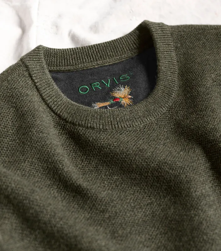 Merino Piqué Crewneck Sweater