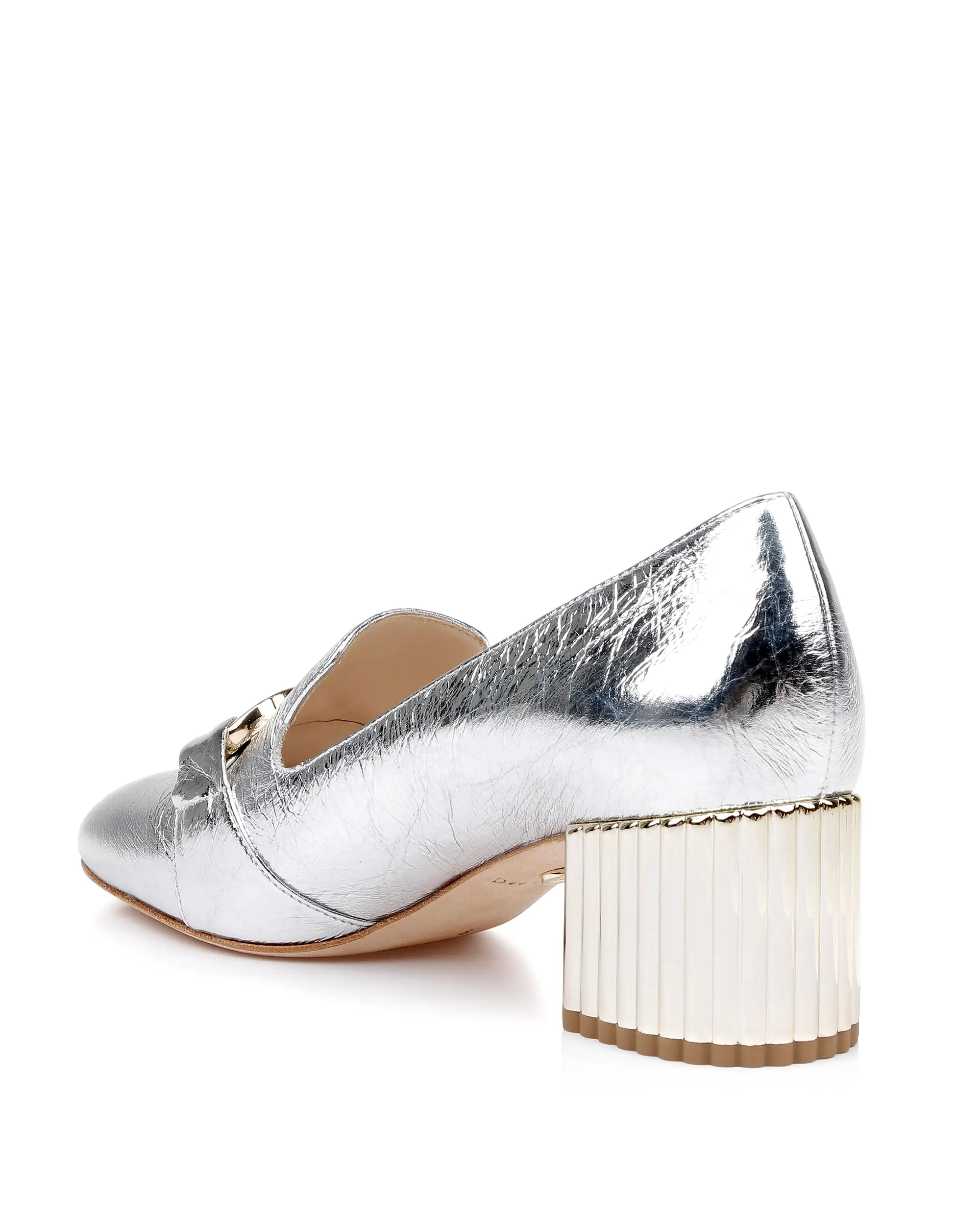 Michelle - Silver Metallic Leather