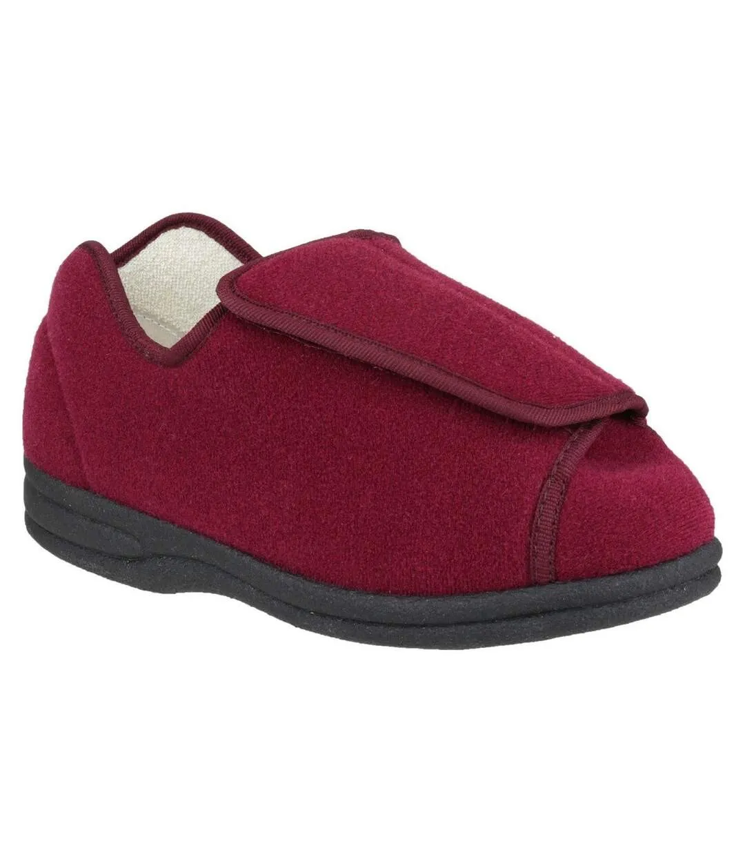 Mirak Fife Touch Fastening Ladies Slipper / Classic Womens Slippers (Wine) - UTFS1196