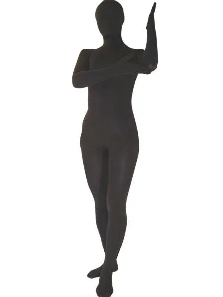 Morph Suit Black Lycra Spandex Fabric Zentai Suit Unisex Full Body Suit