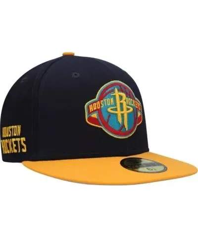 New Era Men's NBA Navy/Gold Houston Rockets Midnight 59FIFTY Fitted Hat