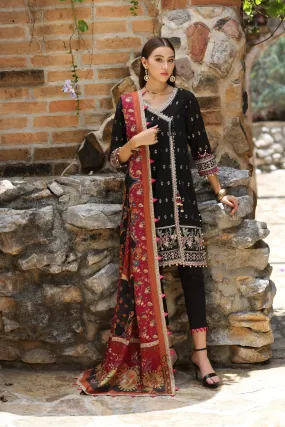 Noor by Saadia Asad Embroidered Karandi Unstitched 3Pc Suit D-09