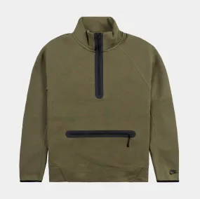 NSW Tech Fleece Half Zip Mens Sweatshirt (Olive/Black)