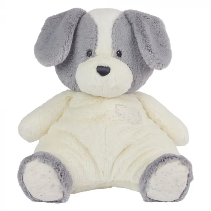 Oh So Snuggly Grey & White Newborn Toy Plush Puppy Dog