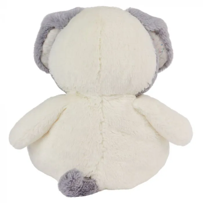 Oh So Snuggly Grey & White Newborn Toy Plush Puppy Dog