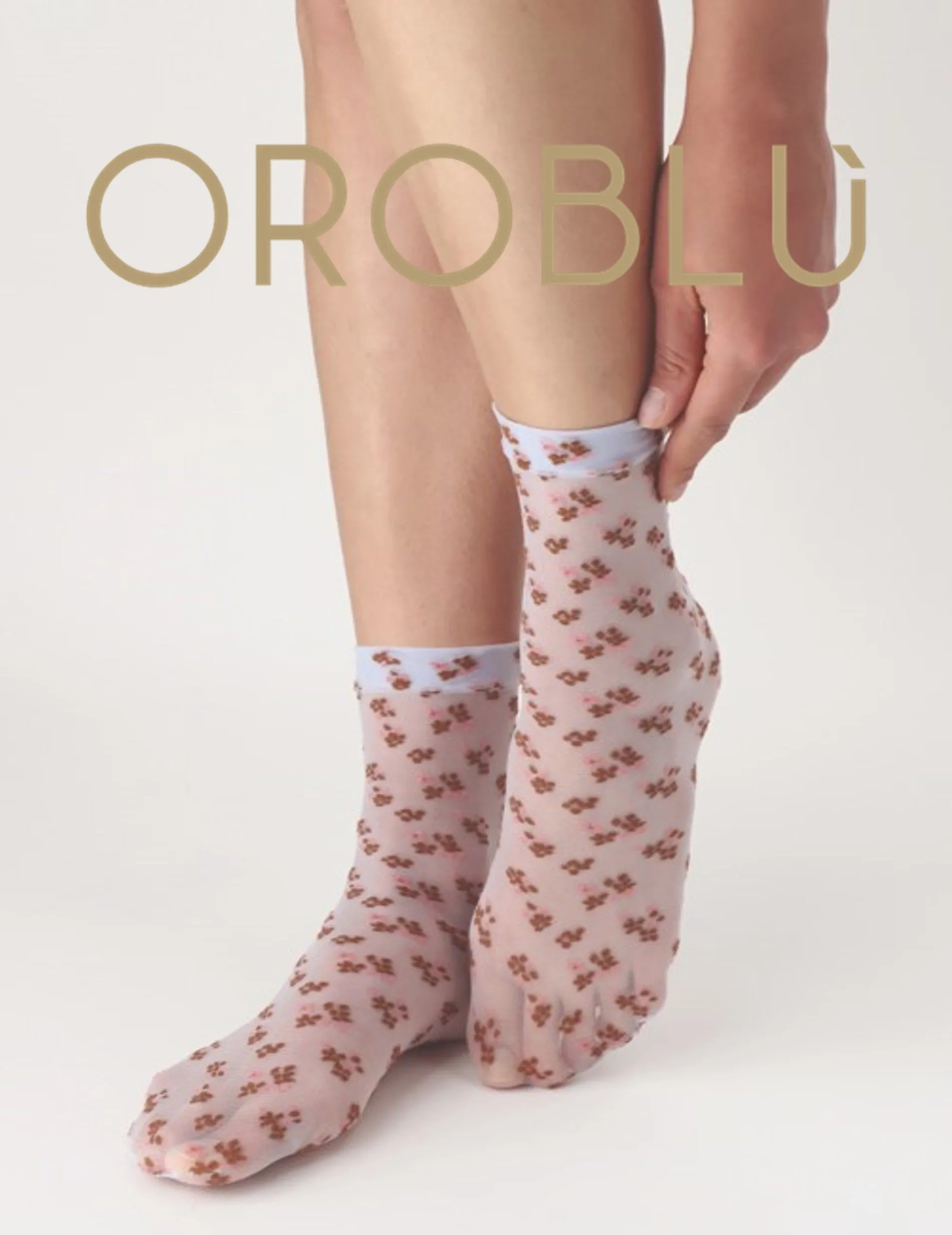 Oroblu Blossom Socks Crystal White