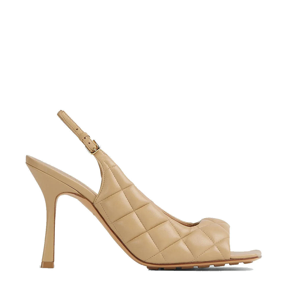 Padded Slingback Peeptoe, Cane Sugar