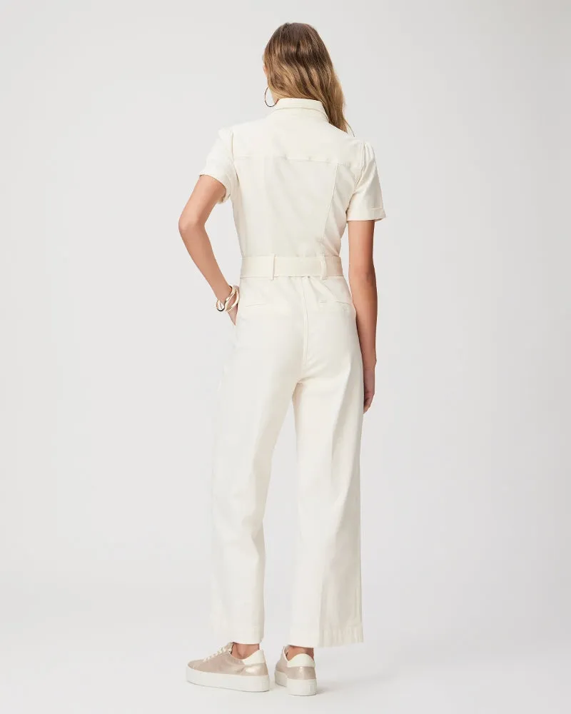 PAIGE Anessa Puff Sleeve Jumpsuit - Quartz Sand