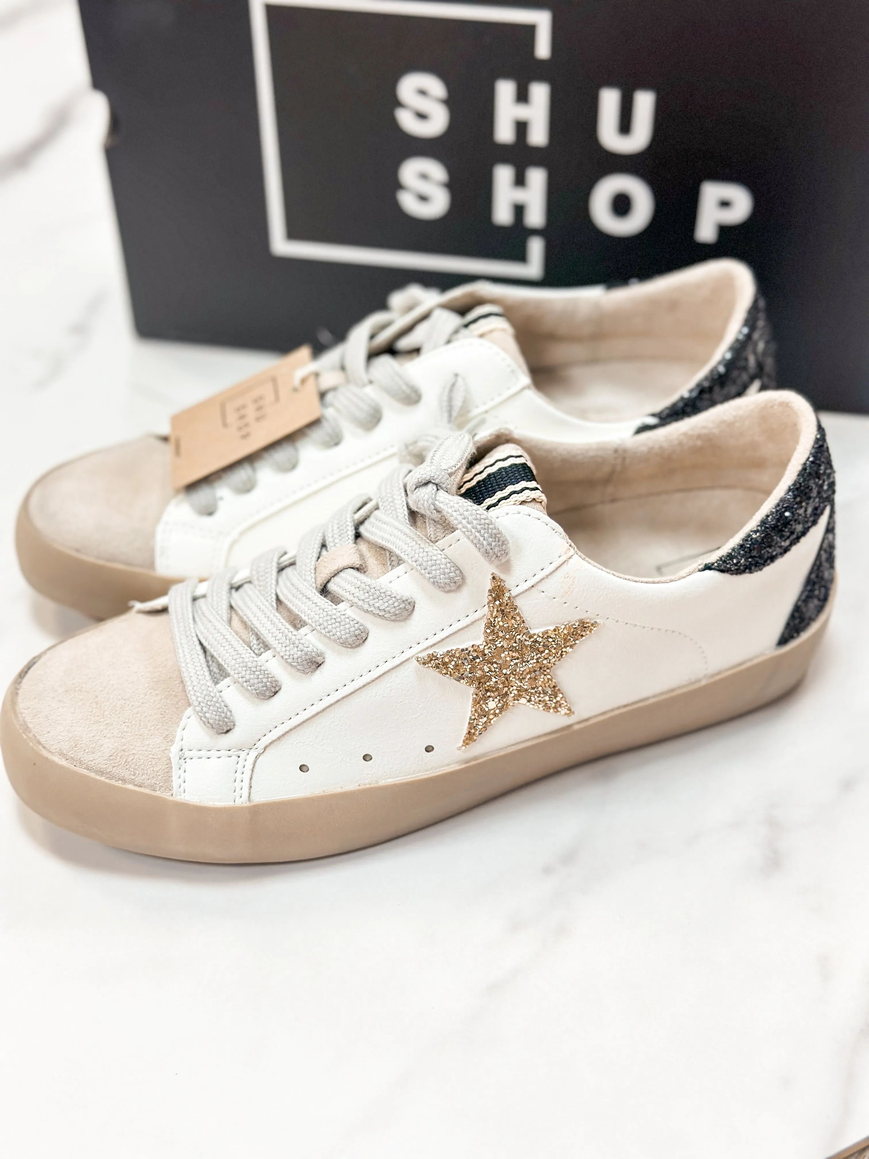 PAMMIE SHUSHOP SNEAKER-WHITE/BLACK/GOLD