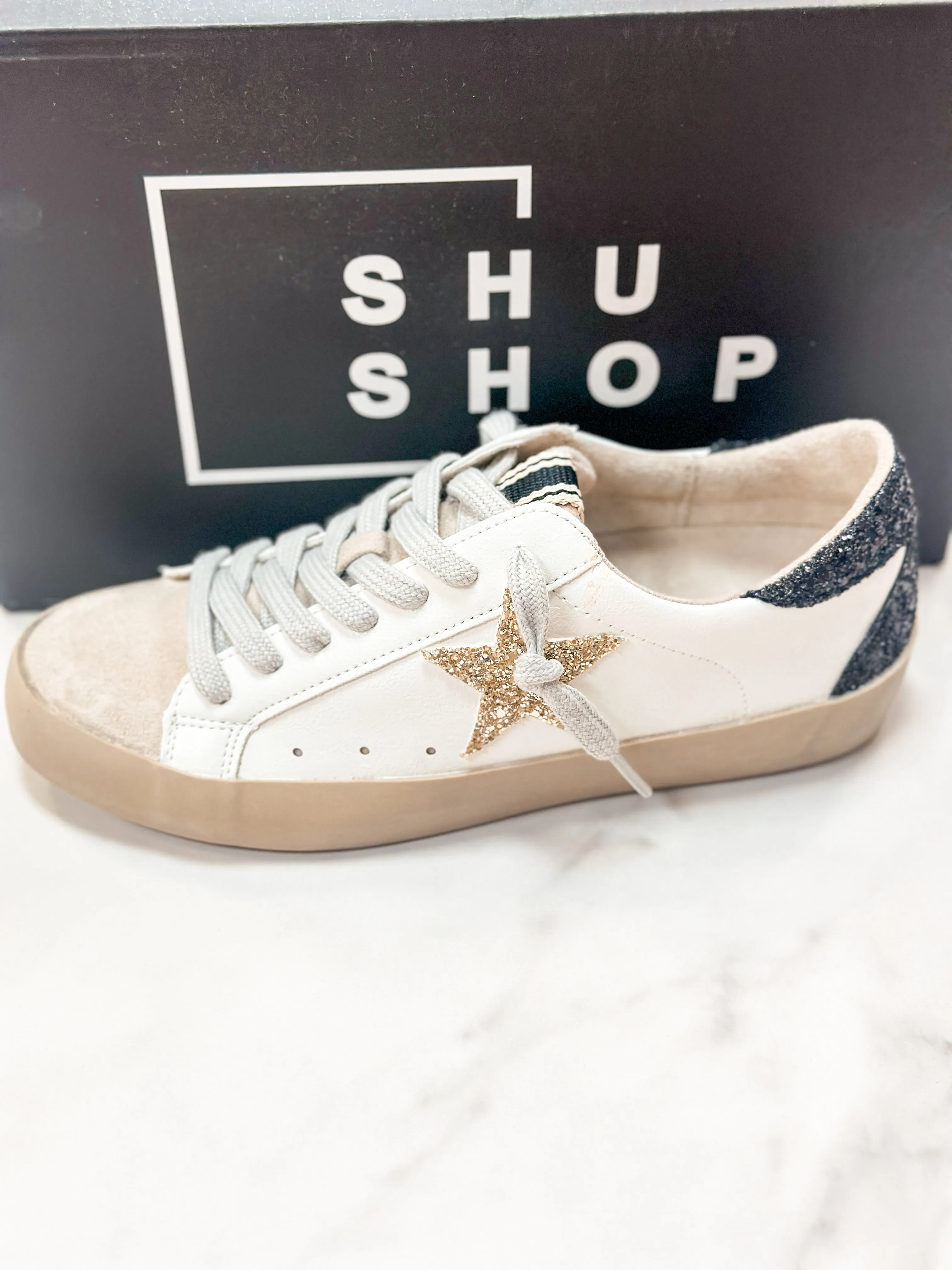 PAMMIE SHUSHOP SNEAKER-WHITE/BLACK/GOLD