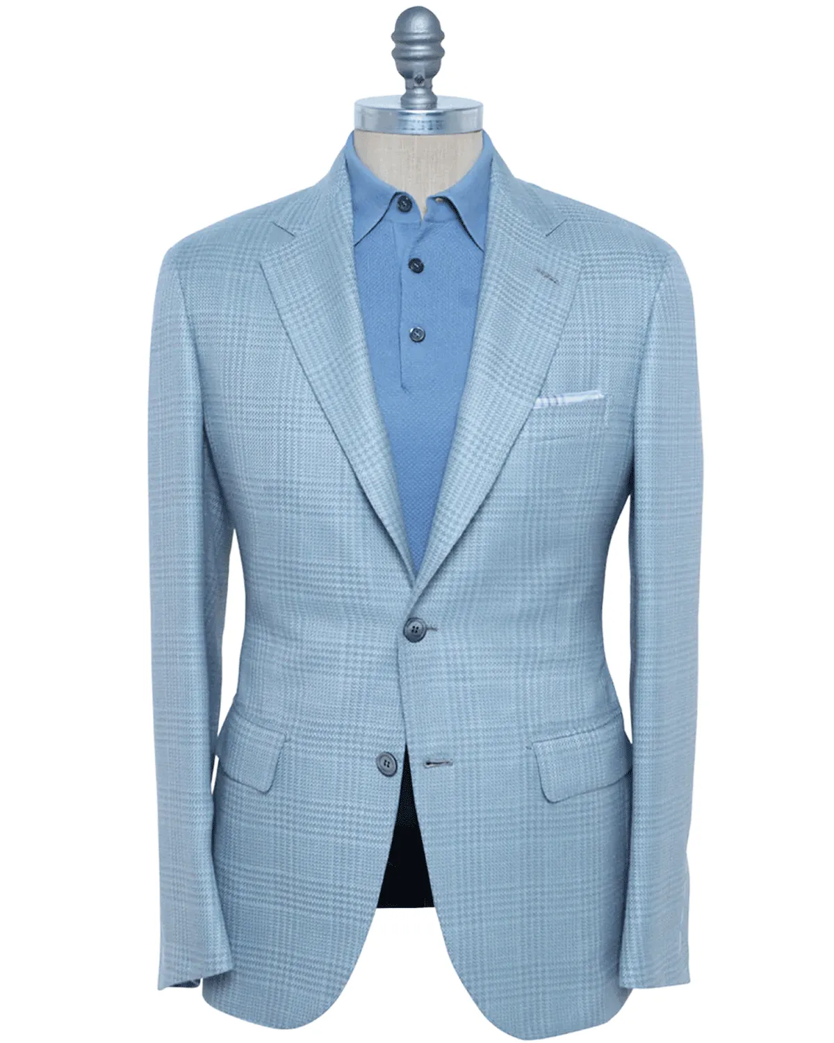 Pearl Grey and Light Blue Sportcoat