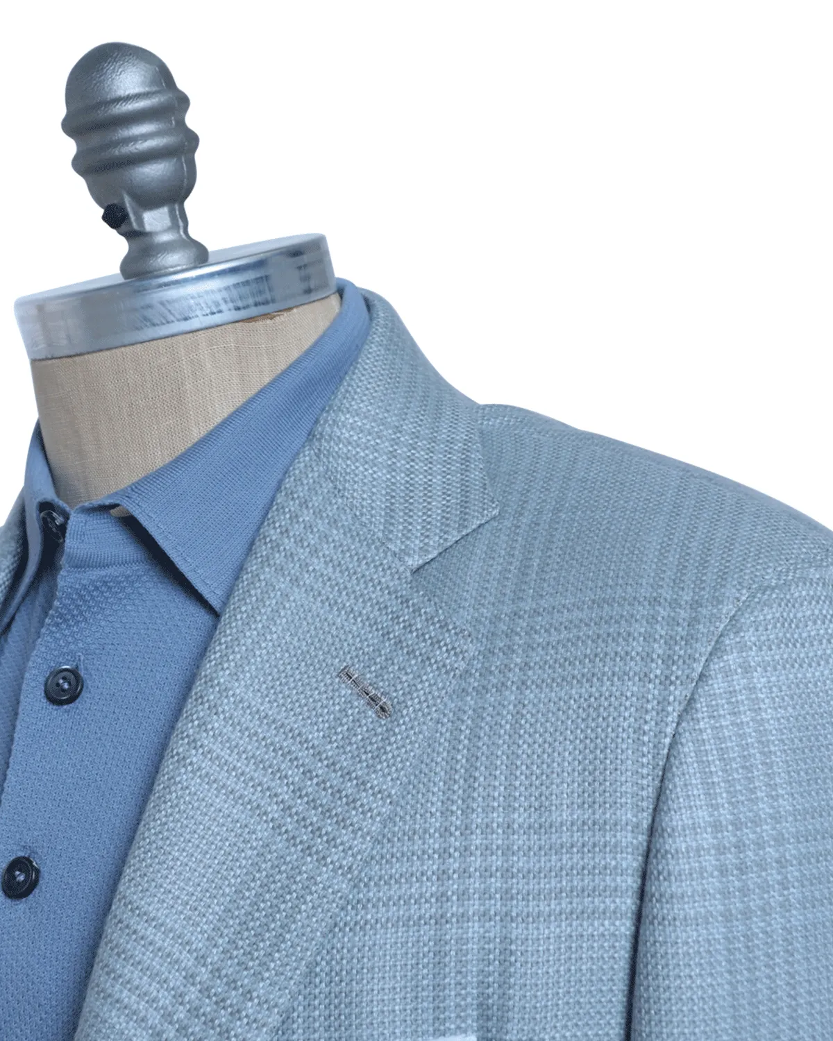 Pearl Grey and Light Blue Sportcoat