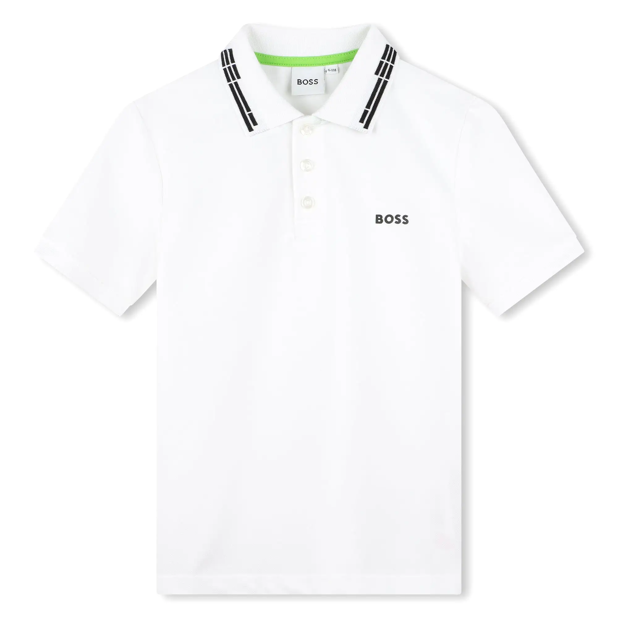 Playera Polo para nios y adolescentes negra Boss