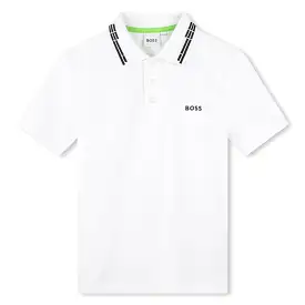 Playera Polo para nios y adolescentes negra Boss