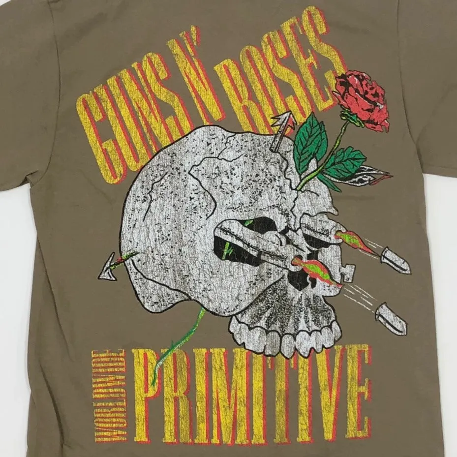 PRIMITIVE x Guns N' Roses Night Train Graphic T-Shirt - Taupe