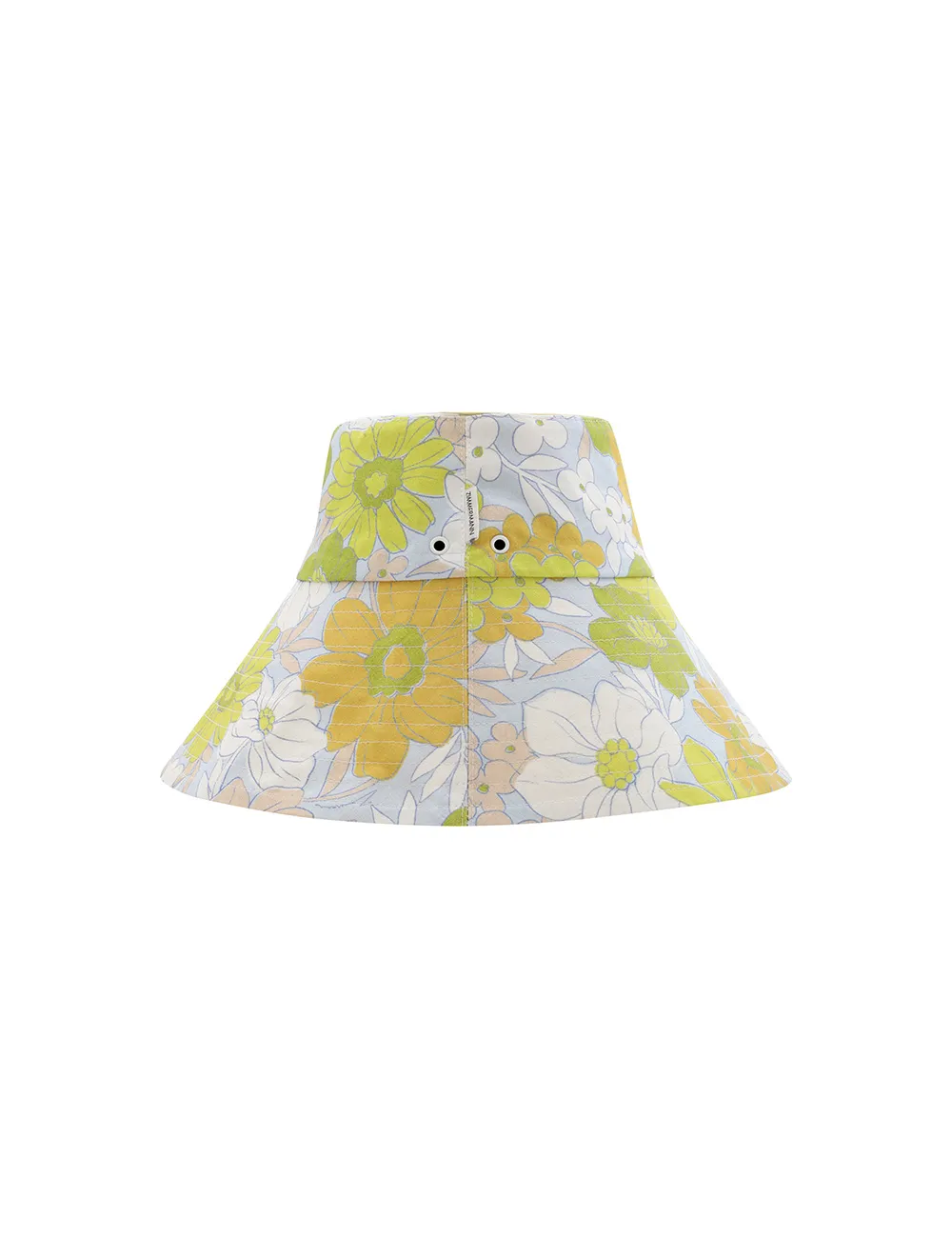 Printed Long Brim Bucket Hat