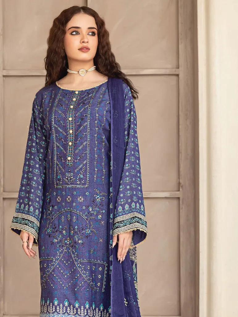 Puri Fabrics Dosti Staple Embroidered Karandi Unstitched 3Pc Suit D-06