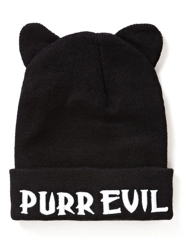 Purr Evil Cat Ear Beanie