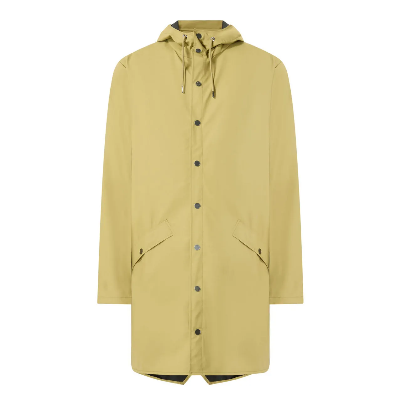 RAINS W3 Long Rain Jacket - Khaki