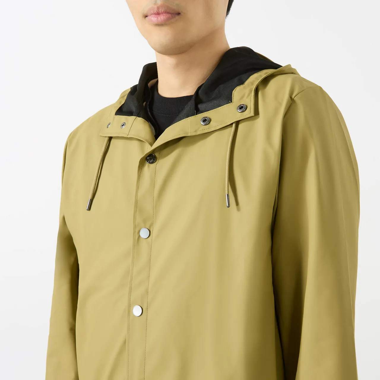 RAINS W3 Long Rain Jacket - Khaki