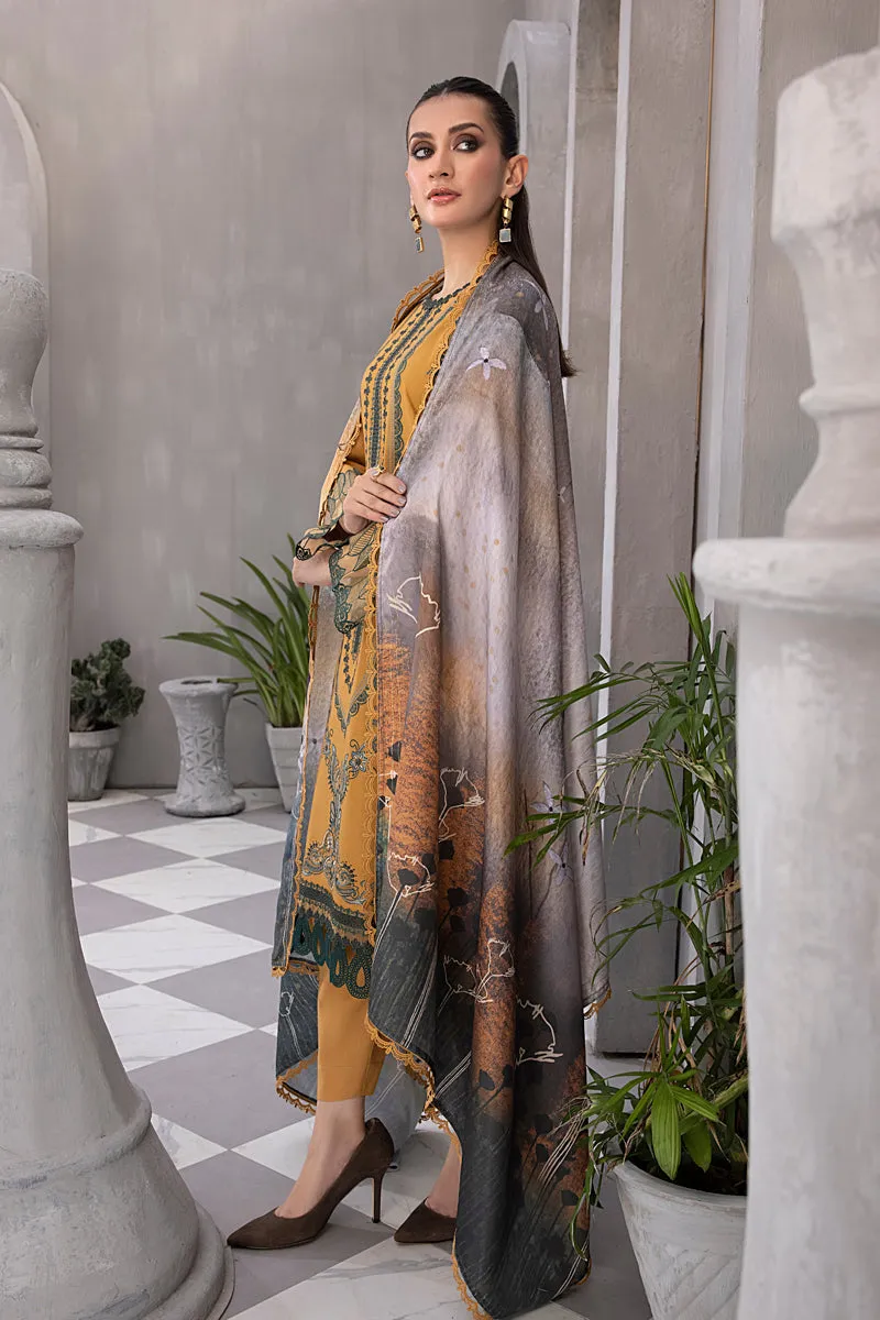 Rang Rasiya Florence Unstitched Embroidered Linen 3Pc Suit D-03 AZLIN