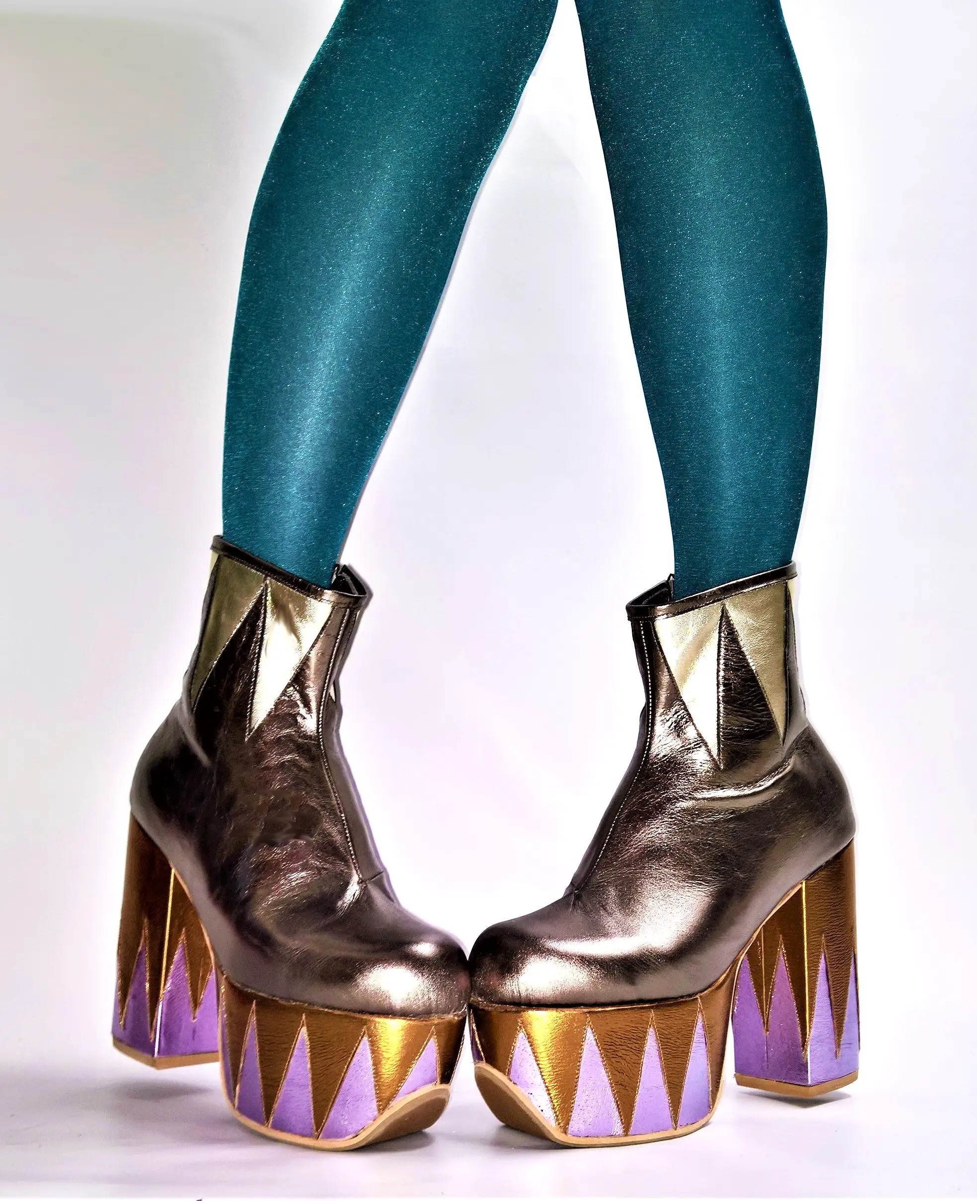 RINGMASTER Platform Ankle Boots - Multicolour