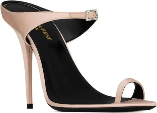 Saint Laurent Dive 110mm leather sandals Neutrals