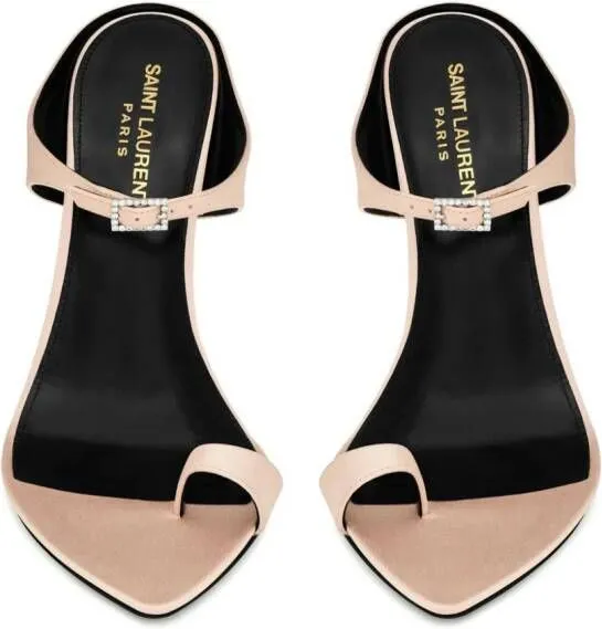 Saint Laurent Dive 110mm leather sandals Neutrals