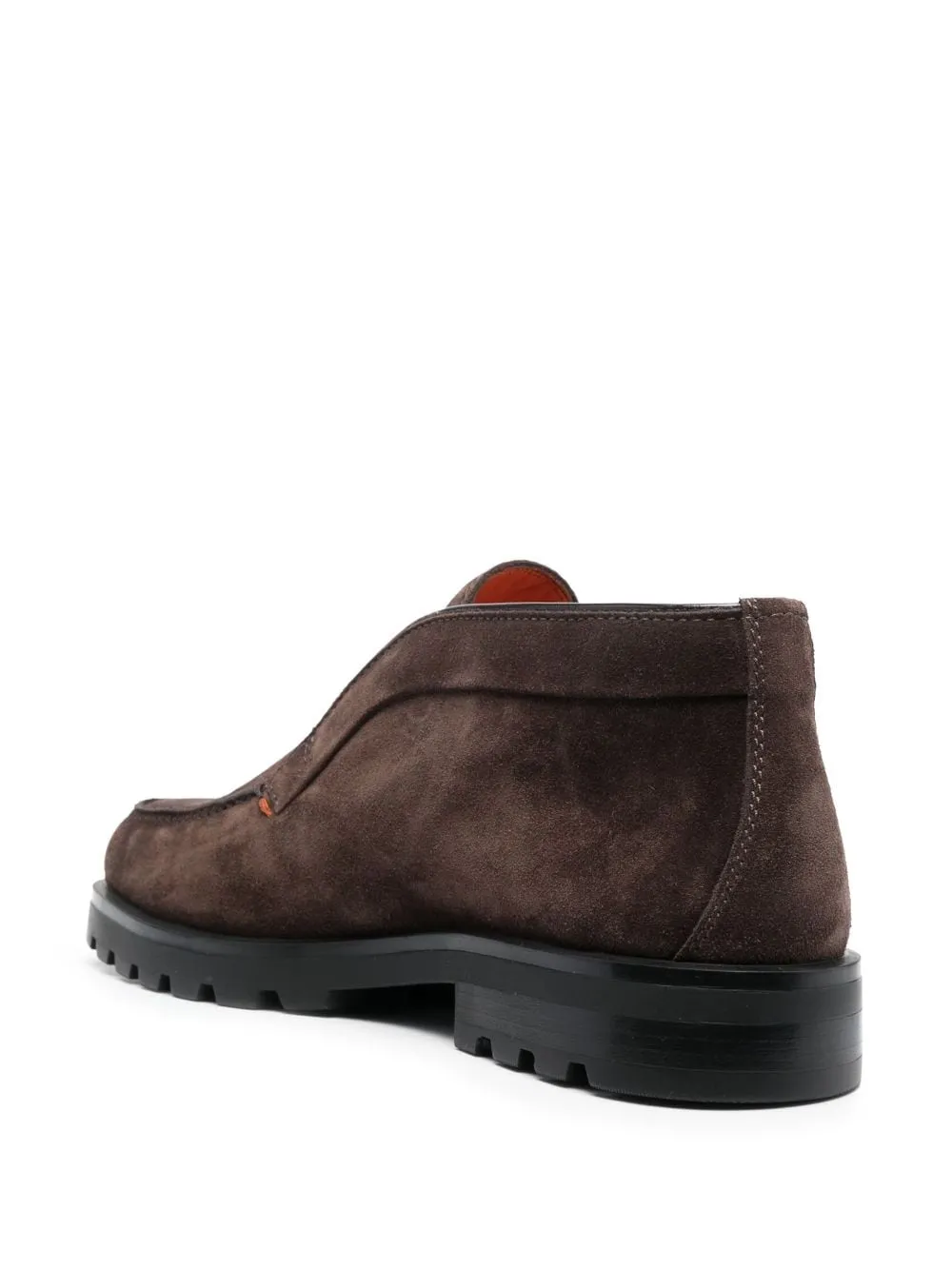 Santoni - Mocassins Chocolat en daim