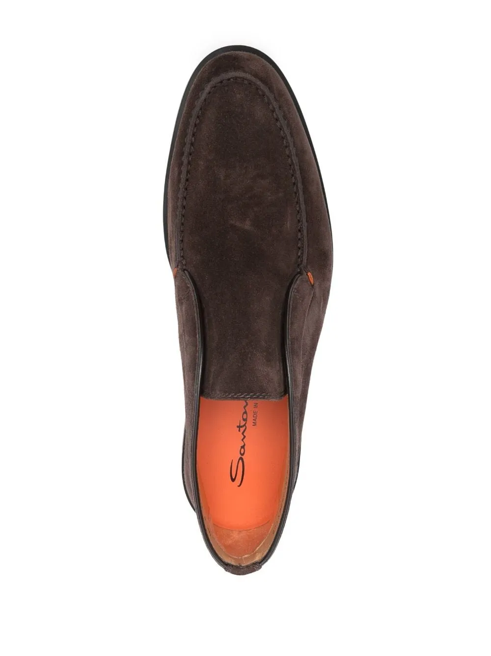 Santoni - Mocassins Chocolat en daim