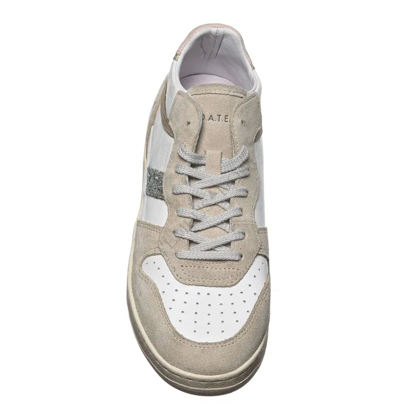 Scarpe D.A.T.E. - COURT 2.0 MID POP WHITE-BEIGE DONNA - D.A.T.E. - Tempus Doni