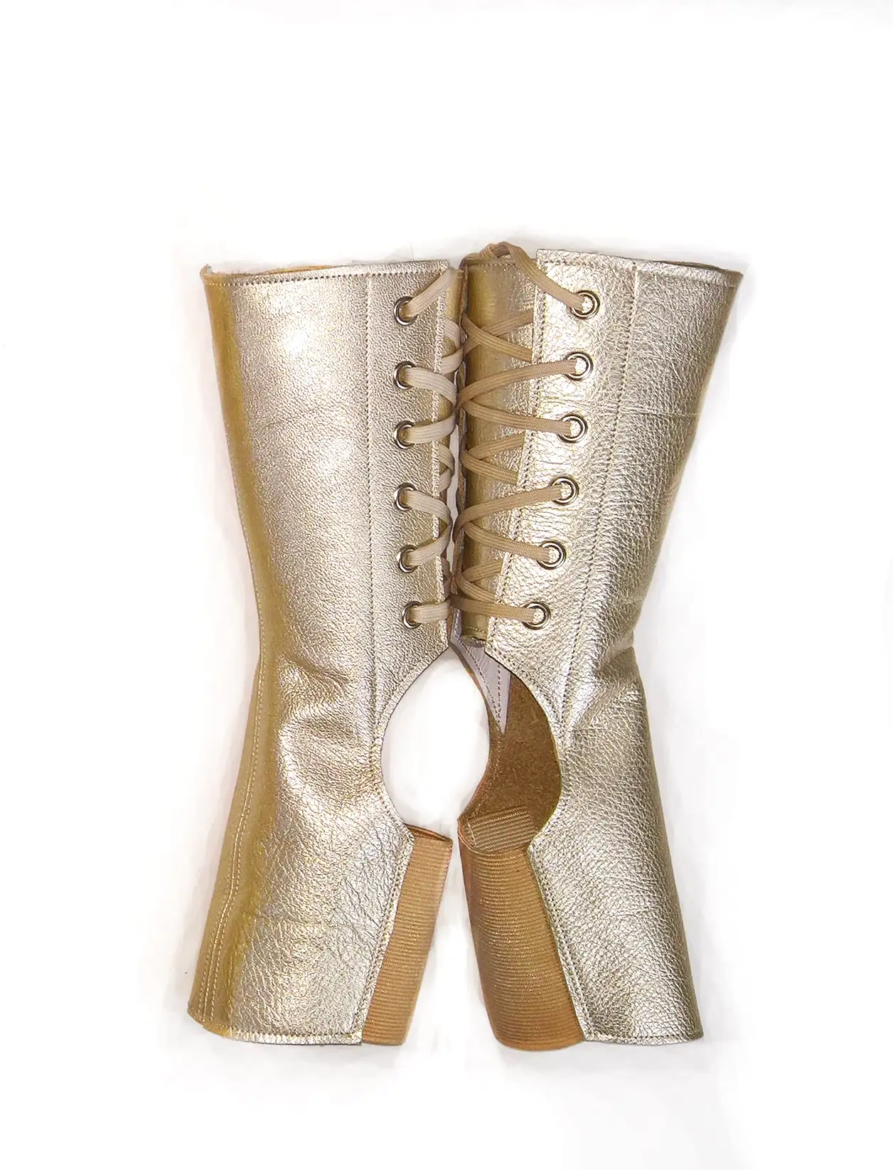 Short Aerial boots in PLATINUM Metallic