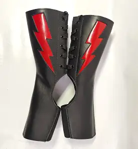 Short Black Aerial boots w/ ZIGGY Bolt