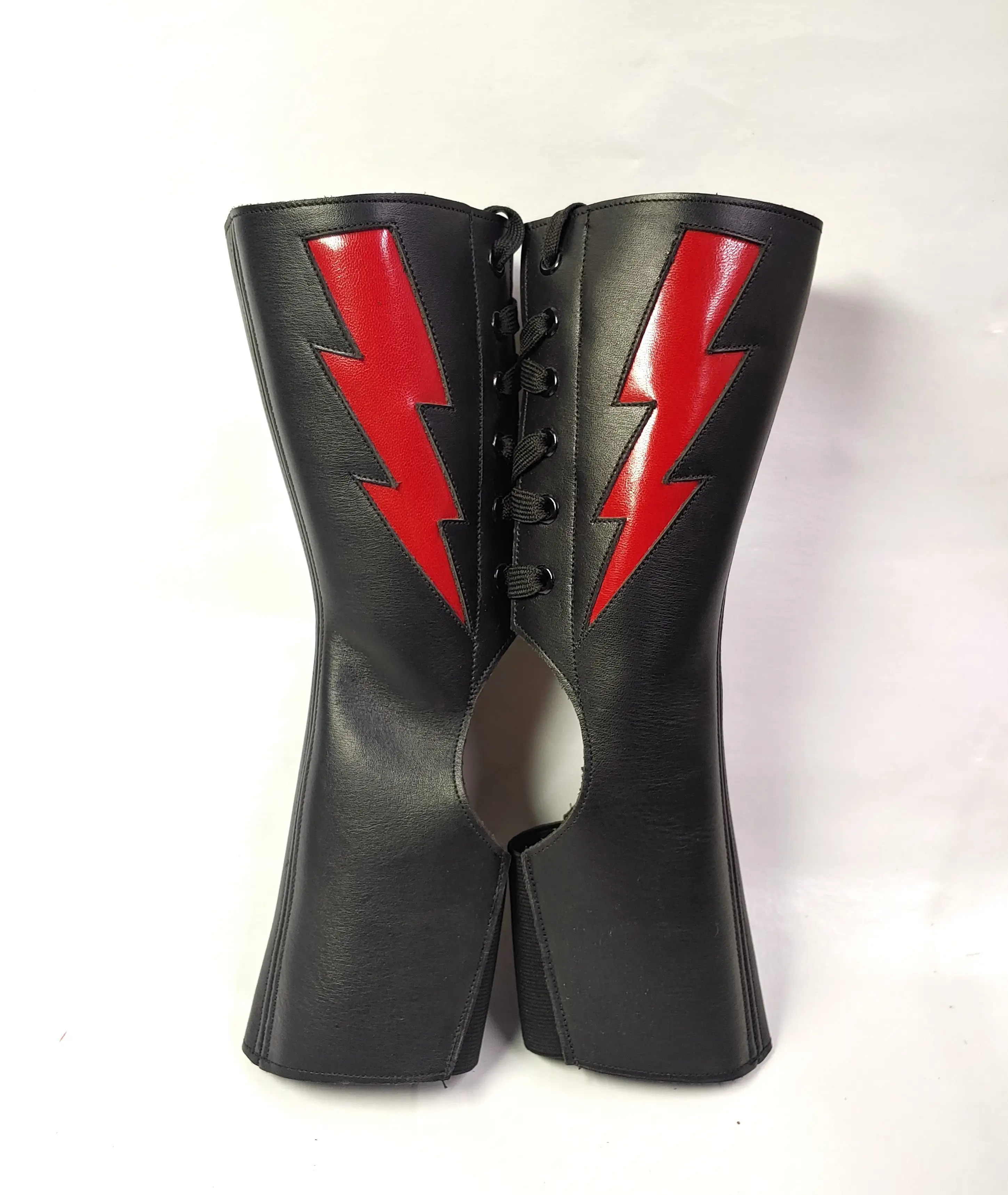 Short Black Aerial boots w/ ZIGGY Bolt