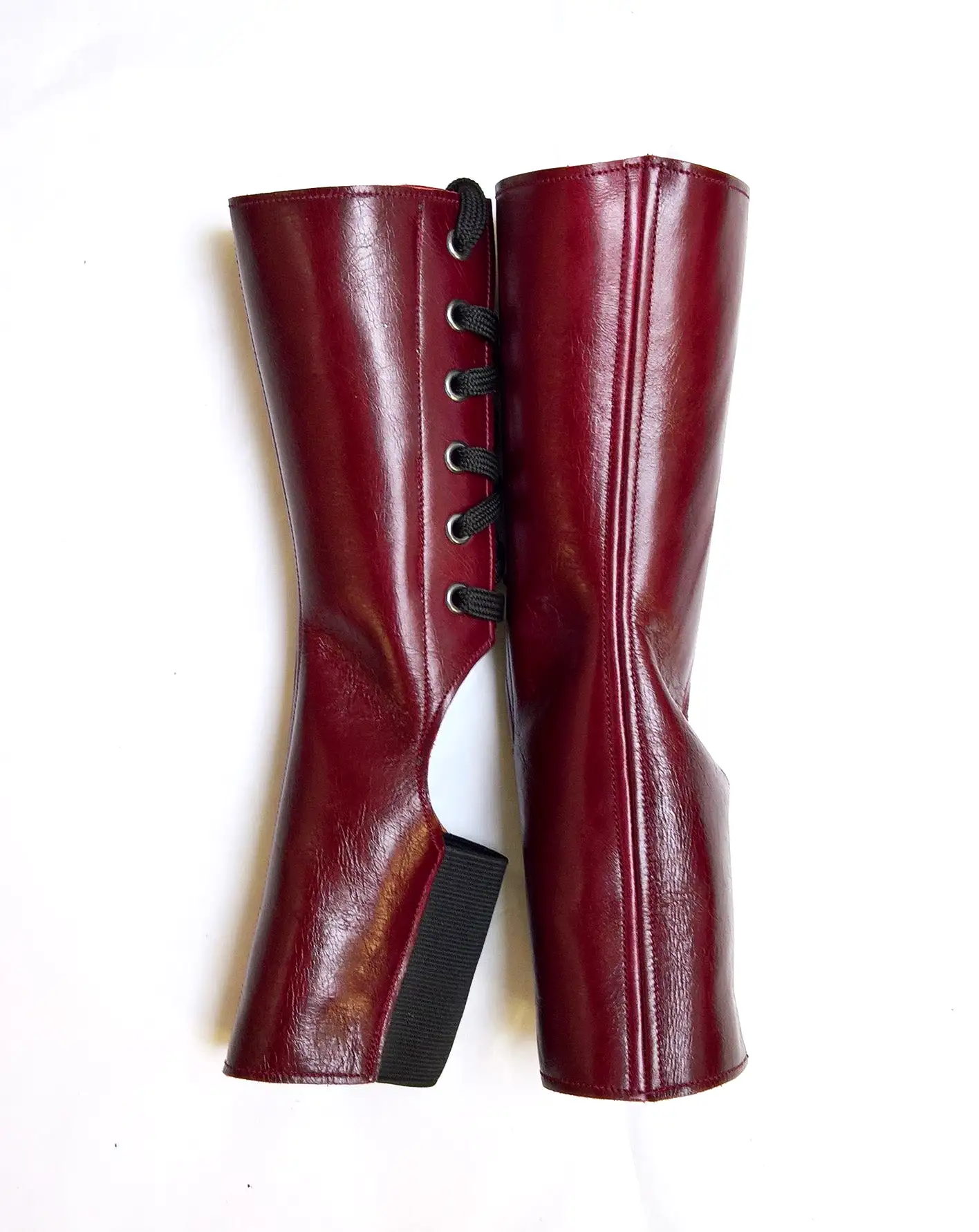 Short BURGUNDY Aerial boots