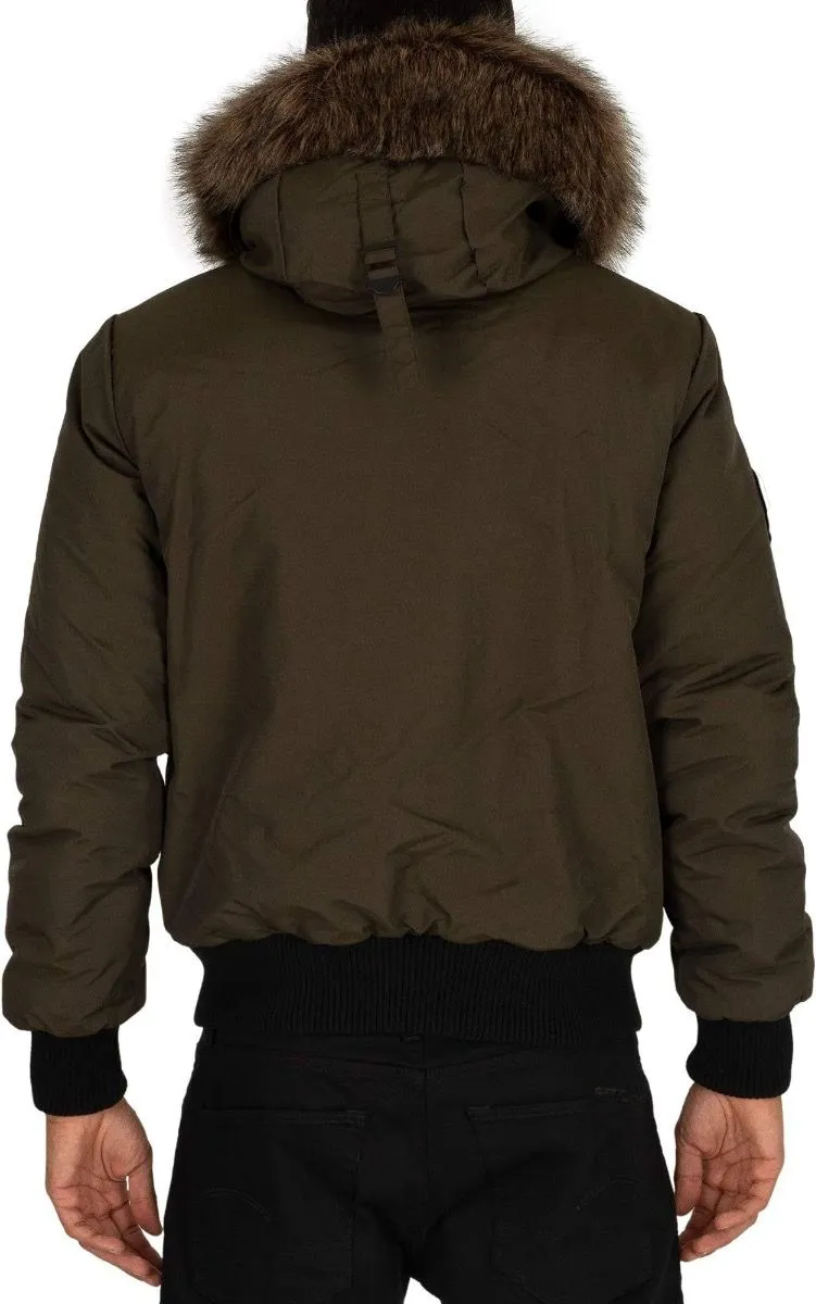 Superdry Everest Casual Bomber Jacket Army Khaki