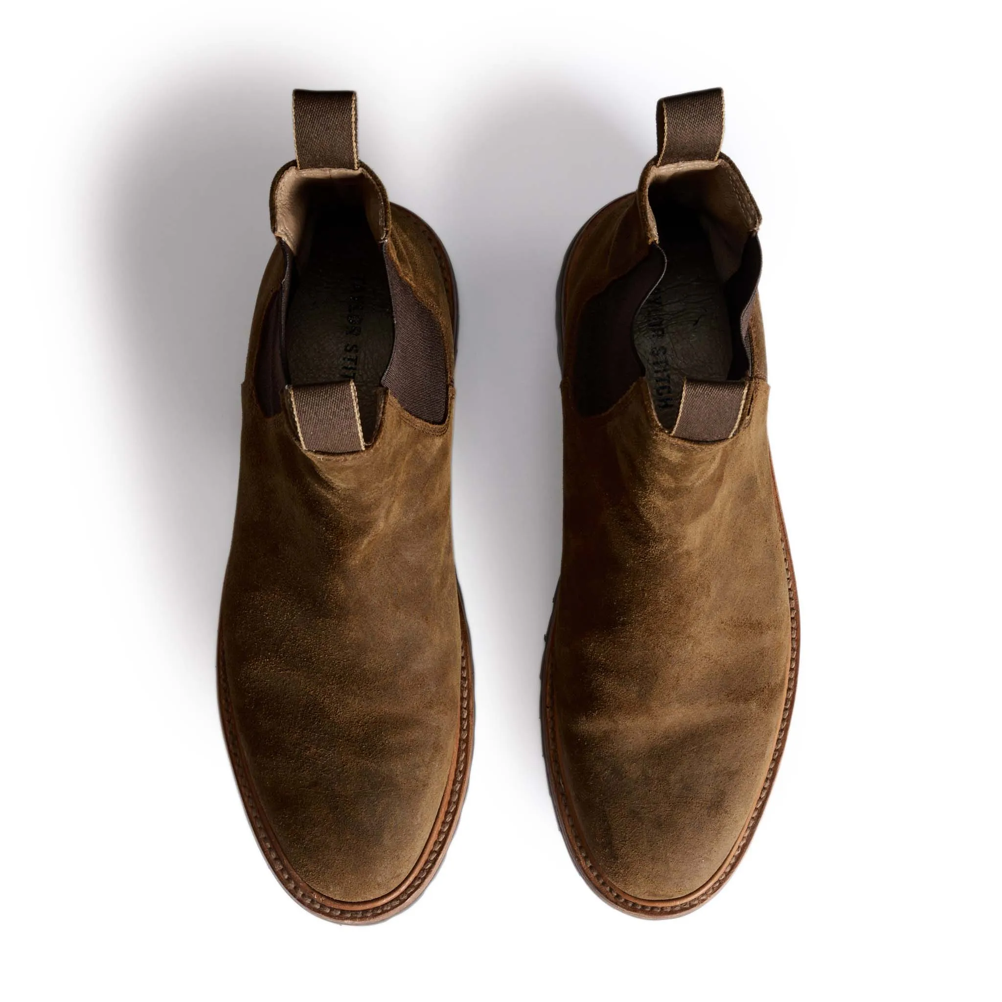 The Ranch Boot in Golden Brown Waxed Suede