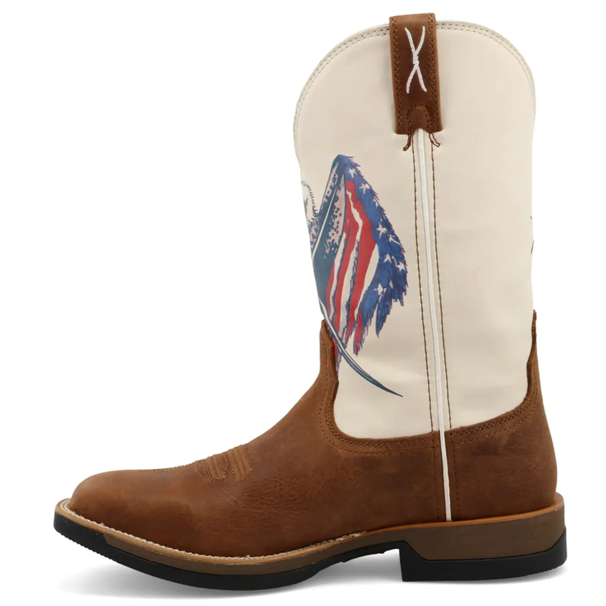 Twisted X Mens 12 TECH X Red White Blue Eagle Boots