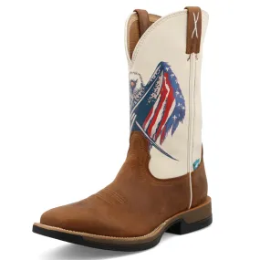 Twisted X Mens 12 TECH X Red White Blue Eagle Boots