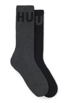 Two-pack of short-length socks with logo details