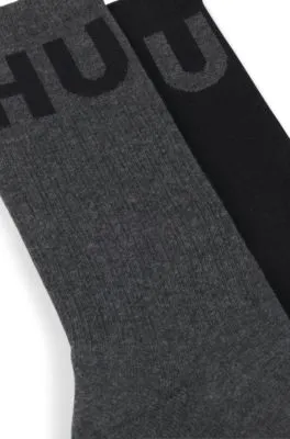 Two-pack of short-length socks with logo details