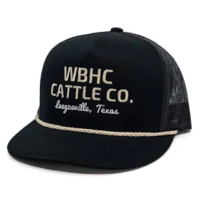 Whiskey Bent Black & Gold Cattle Co Cap