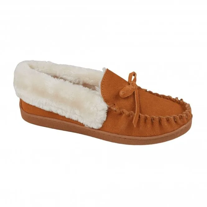 Womens Mull Moccasin Slippers